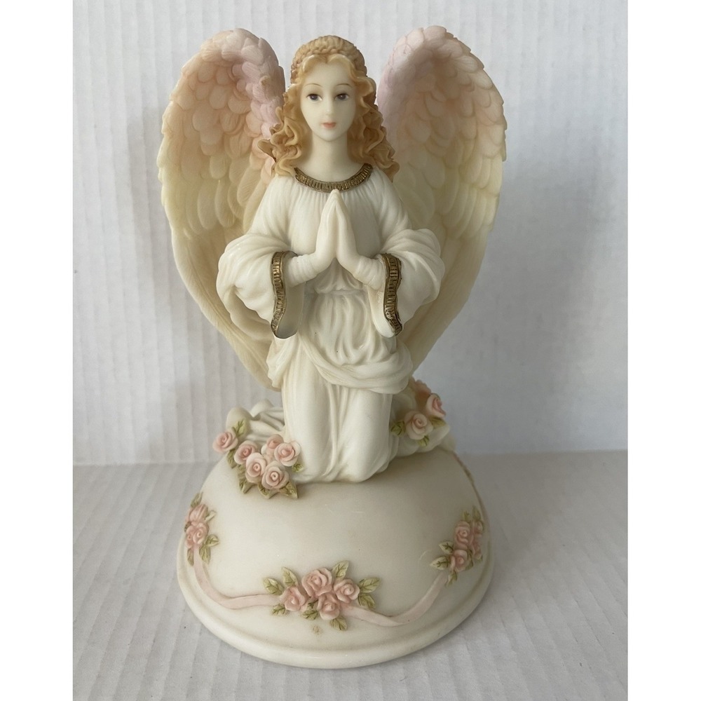 1997 Seraphim Classics Angel 98160  Iris The Rainbow's End Music Box 6.5" x 4.5"
